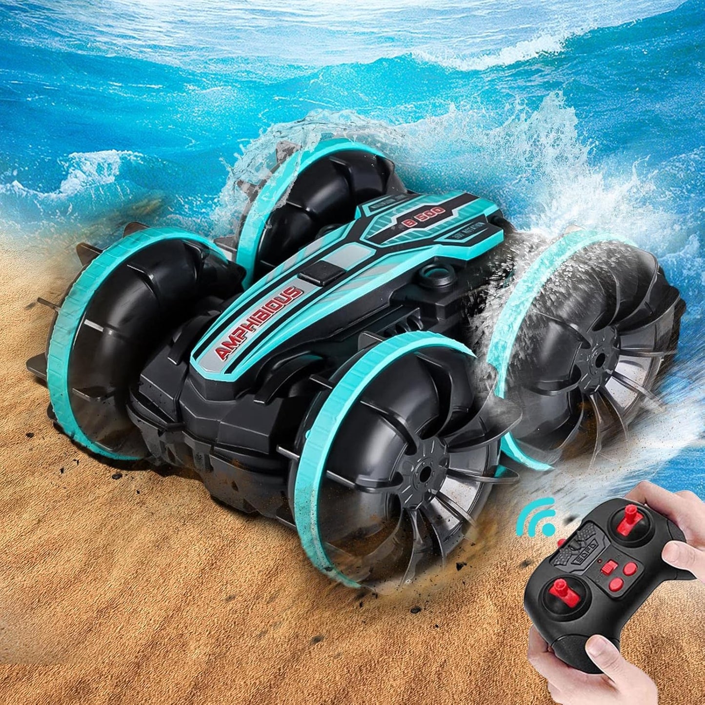 Coche Radiocontrol AquaRider™ + Helicóptero de Regalo