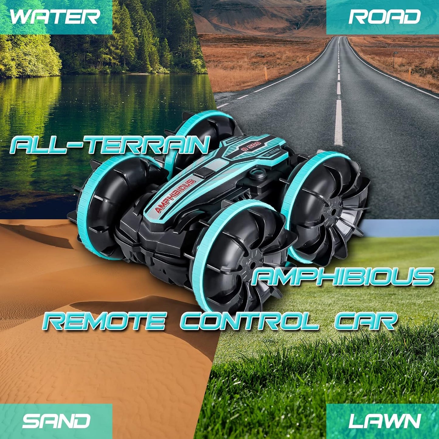 Coche Radiocontrol AquaRider™  + Helicóptero de Regalo