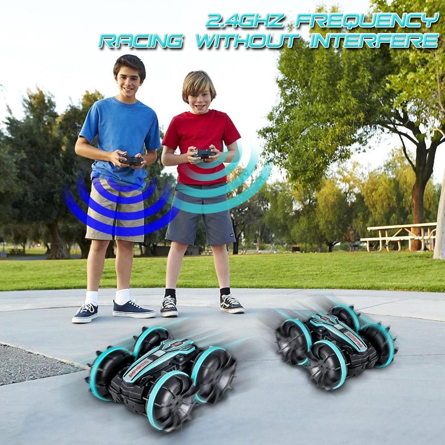 Coche Radiocontrol AquaRider™  + Helicóptero de Regalo